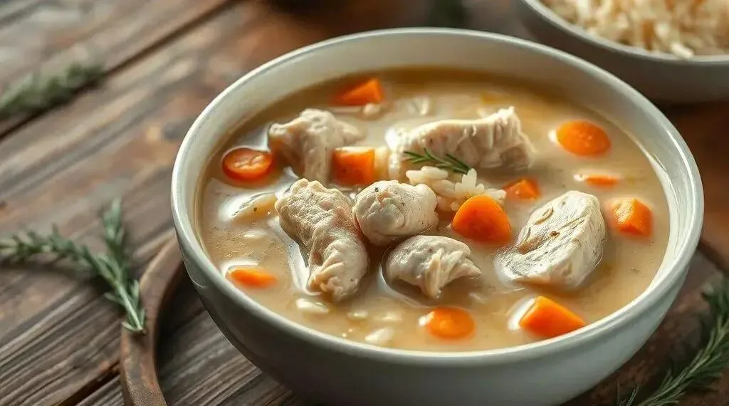 Receita canja de galinha cremosa: o segredo para um conforto que aquece a alma