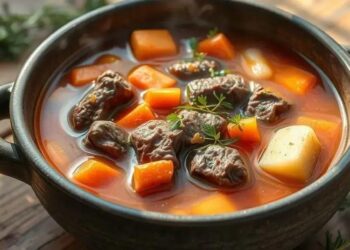 Receita de sopa simples com carne: prato reconfortante em 30 minutos