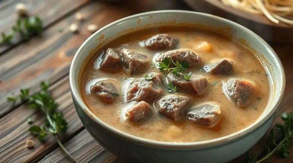 Sopa cremosa de carne: o segredo para um jantar reconfortante em 30 minutos