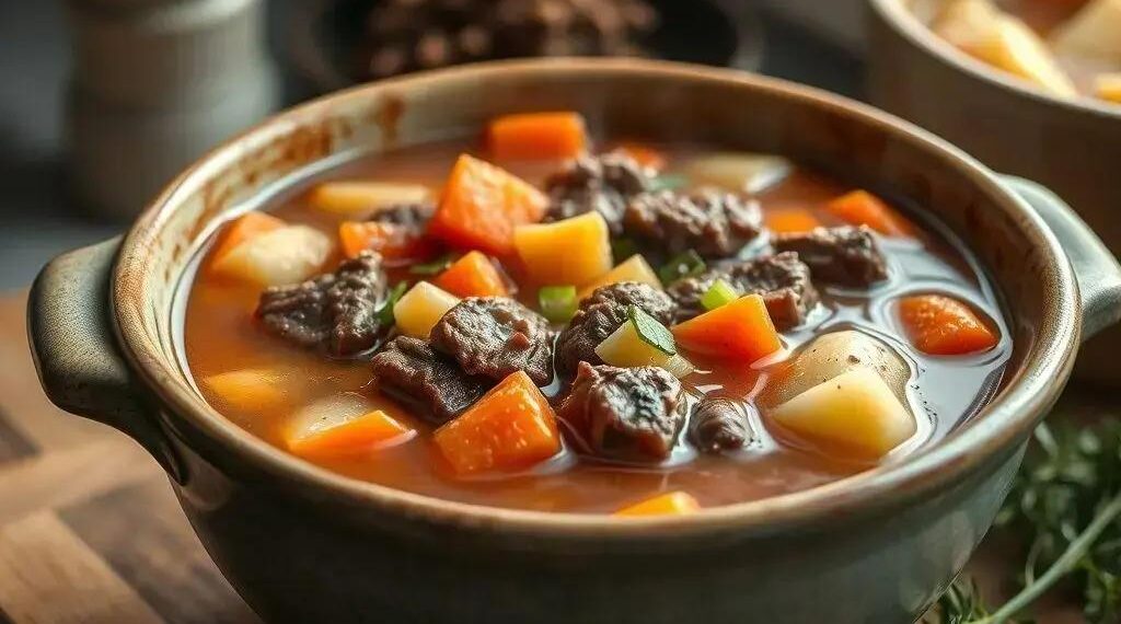 Sopa de carne com legumes tudo gostoso: receita que aquece o coração