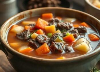 Sopa de carne com legumes tudo gostoso: receita que aquece o coração