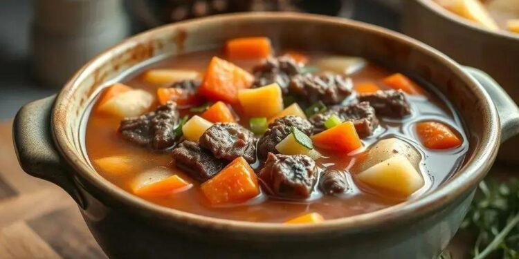 Sopa de carne com legumes tudo gostoso: receita que aquece o coração