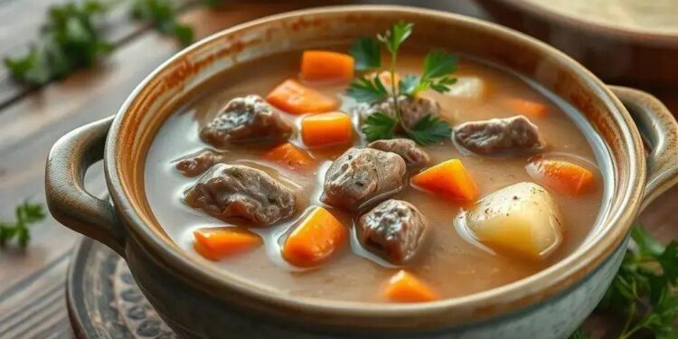 Sopa de carne cremosa: o segredo para um jantar reconfortante em 30 minutos