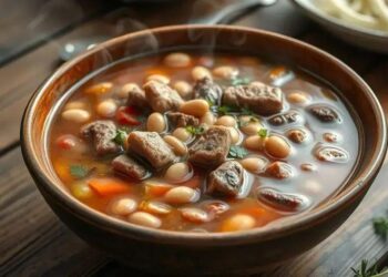 Sopa de feijão com carne e legumes: receita reconfortante para dias frios