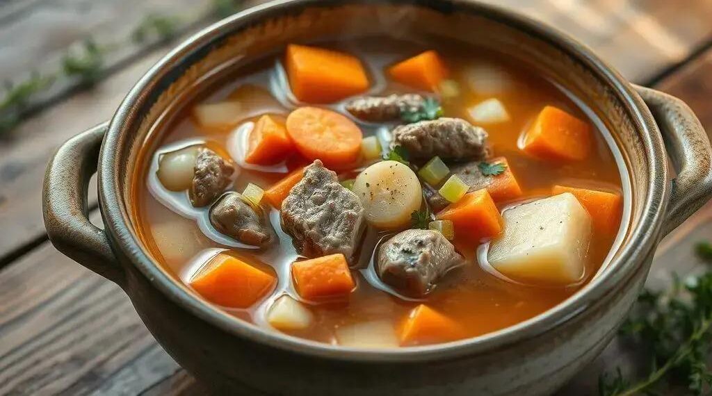Sopa de legumes com carne calorias: descubra como essa refeição pode transformar sua dieta