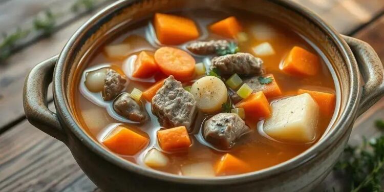 Sopa de legumes com carne calorias: descubra como essa refeição pode transformar sua dieta