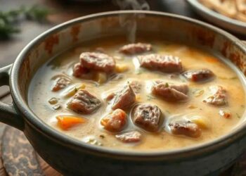 Sopa de legumes com carne cremosa: o segredo para noites frias mais aconchegantes