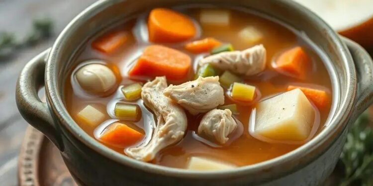 Sopa de legumes com frango calorias: descubra como essa receita pode ajudar sua dieta