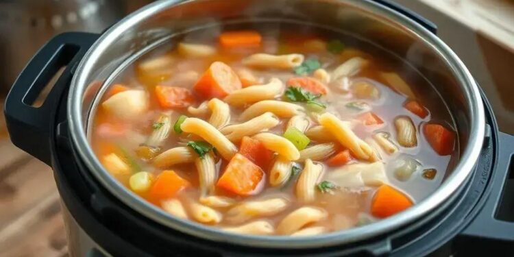 Sopa de legumes com macarrão na panela de pressão: receita prática e nutritiva