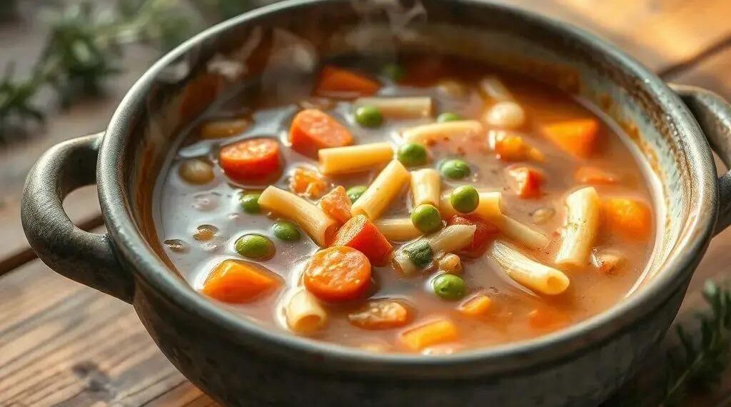 Sopa de legumes com macarrão simples: receita caseira que aquece a alma