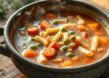 Sopa de legumes com macarrão simples: receita caseira que aquece a alma