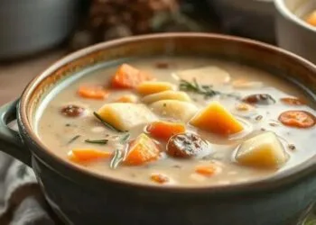 Sopa de legumes com mandioquinha: receita cremosa que aquece o coração