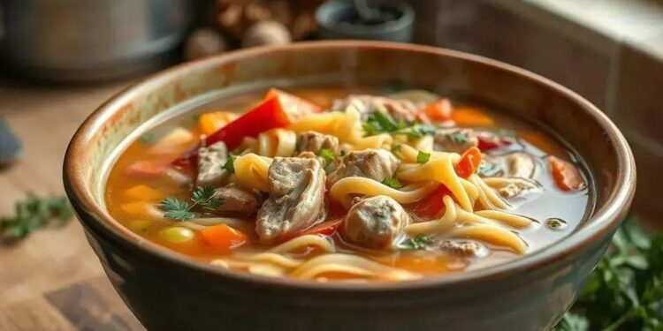 Sopa de macarrão com legumes e frango: receita que aquece o coração em dias frios