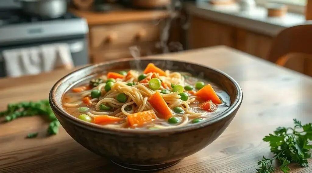 Sopa de macarrão com legumes: receita que aquece o coração em dias frios