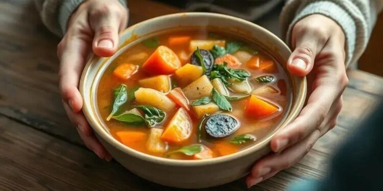 Sopa fortificante para idosos: receitas nutritivas que fazem a diferença