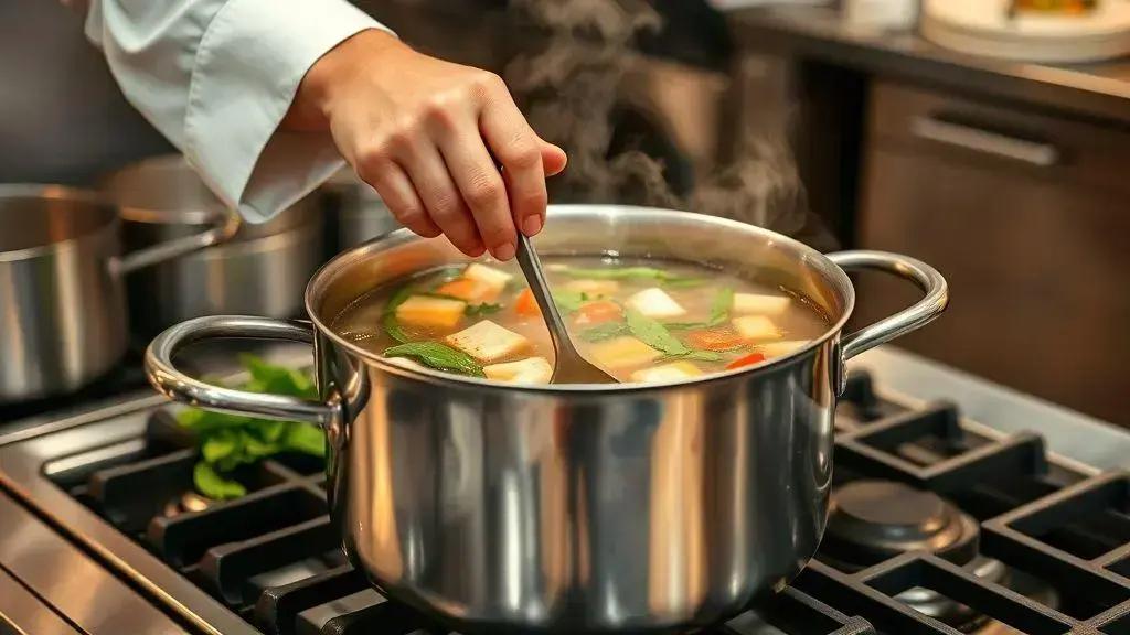 Técnicas para caldos mais saborosos e nutritivos